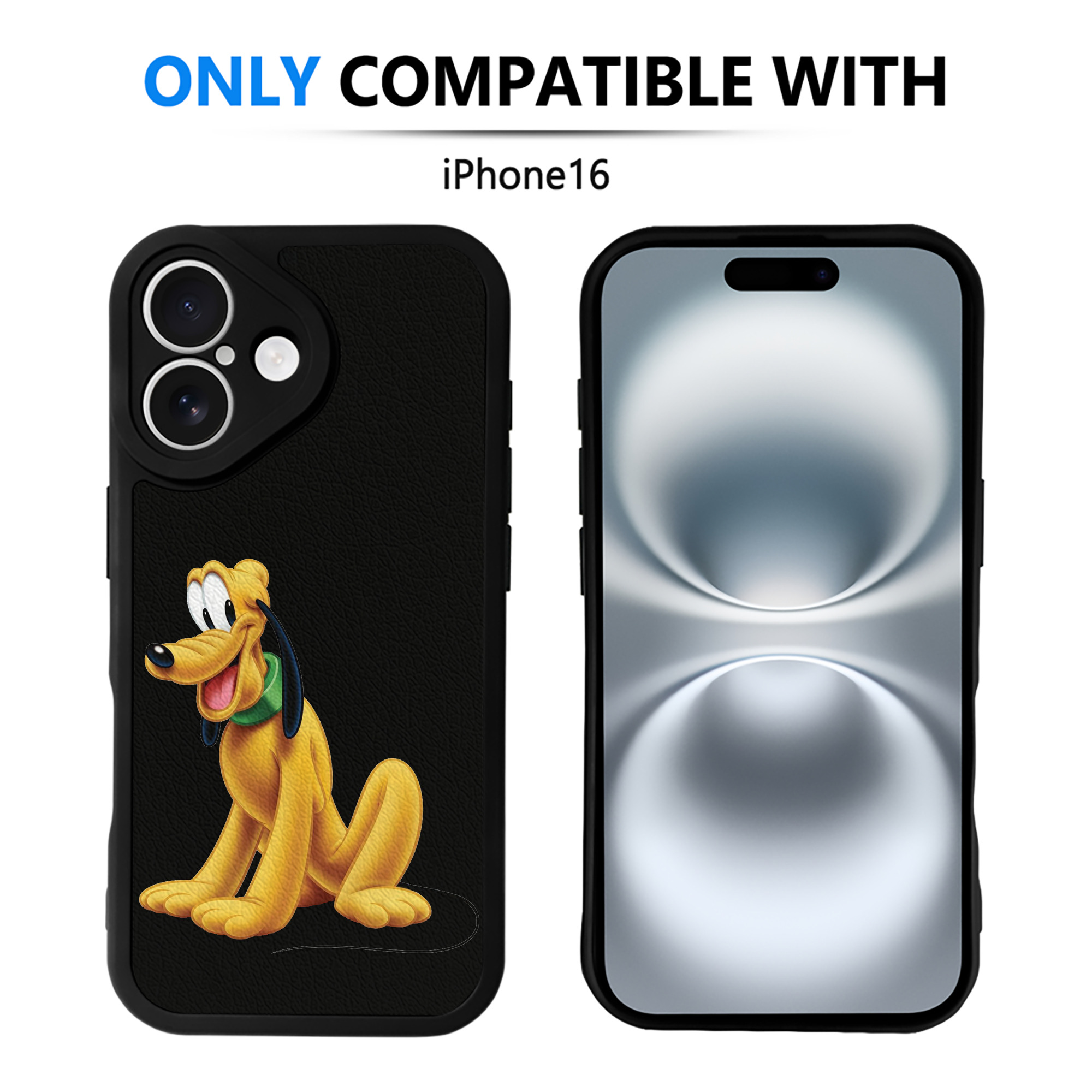 （画像用） ミッキーマウス Mickey Mouse 【iPhone 16シリーズ対応】シリコンスマホケース（レザー調） 材質：シリコン